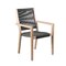 Armen Living Sienna and Madsen 5 Piece Outdoor Eucalyptus Dining Set with Gray Teak Finish SETODDI5DK - alternate 4